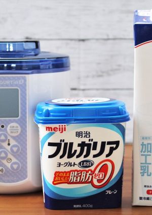 ブルガリア脂肪0と低脂肪乳でヨーグルト-レシピのメイン写真