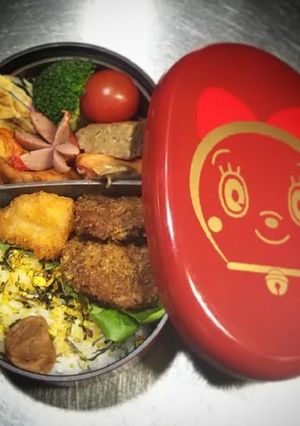 ノアちゃんのソースかつ、イカフライ弁当-レシピのメイン写真
