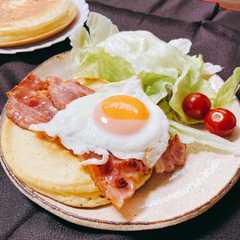 ホットケーキのランチプレート-レシピのメイン写真