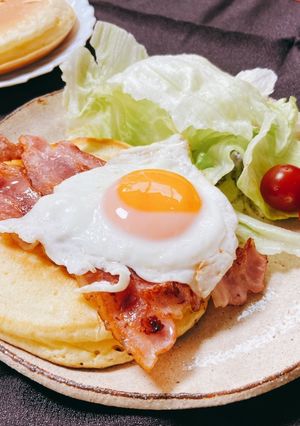 ホットケーキのランチプレート-レシピのメイン写真