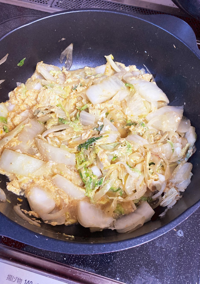 白菜と玉ねぎの卵とじ風炒め-レシピのメイン写真