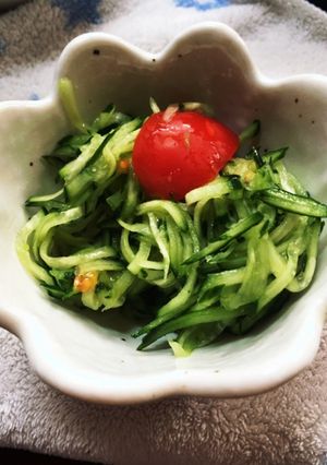 広島レモンのサラダで酢と胡瓜-レシピのメイン写真
