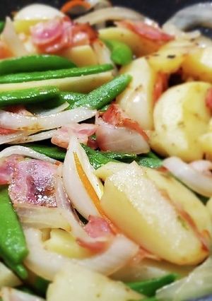 スナップエンドウとじゃがいもコンソメ炒め-レシピのメイン写真