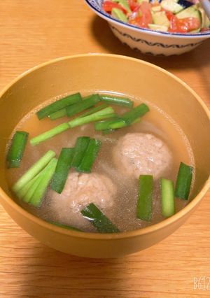 ♡鶏ミートボールのニラもやしスープ♡-レシピのメイン写真
