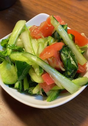 生で食べるちんげん菜！-レシピのメイン写真