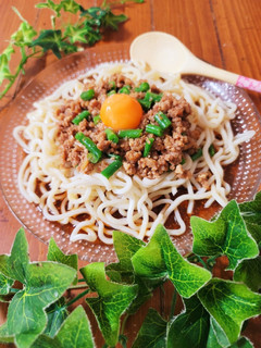 そぼろといんげんの冷やしぶっかけうどん-レシピのメイン写真