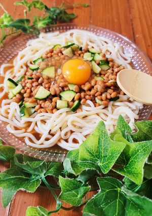 簡単♪冷やしぶっかけ納豆うどん-レシピのメイン写真
