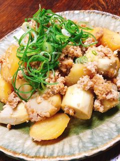 じゃが芋と里芋のそぼろ煮♡-レシピのメイン写真