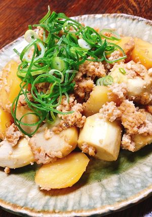 じゃが芋と里芋のそぼろ煮♡-レシピのメイン写真
