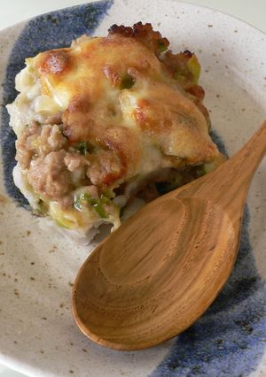 もちもち♪里芋と肉味噌のチーズ焼き-レシピのメイン写真