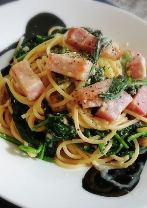 お味噌で♪和風クリームパスタ-レシピのメイン写真
