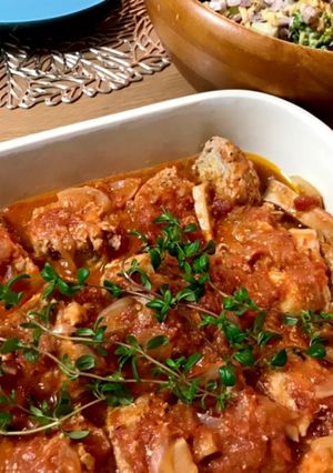 キャベツ肉巻きのトマト煮込み-レシピのメイン写真