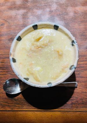 オートミール★鮭と油揚げの卵粥-レシピのメイン写真