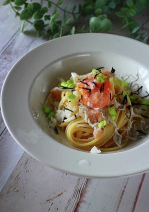 タラコ＆しらすの和風醤油バタースパゲティ-レシピのメイン写真