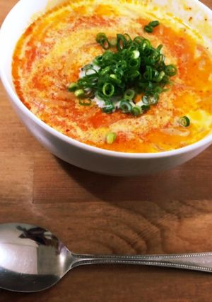 オートミール　ちゃんぽん風味豆乳スープ-レシピのメイン写真