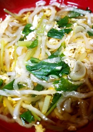 切干大根と三つ葉の具だくさんお吸い物-レシピのメイン写真