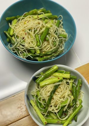シンプル、アスパラ、パスタ-レシピのメイン写真