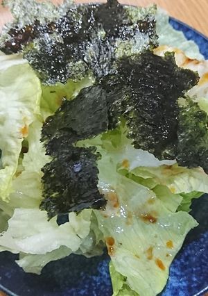 超簡単、レタスとのりのサラダ-レシピのメイン写真
