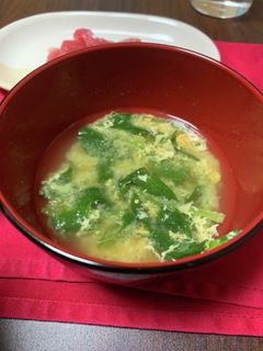 ほうれん草と卵とじ味噌汁-レシピのメイン写真