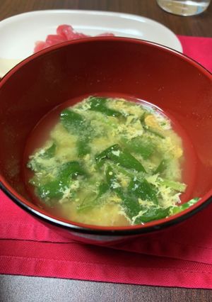 ほうれん草と卵とじ味噌汁-レシピのメイン写真