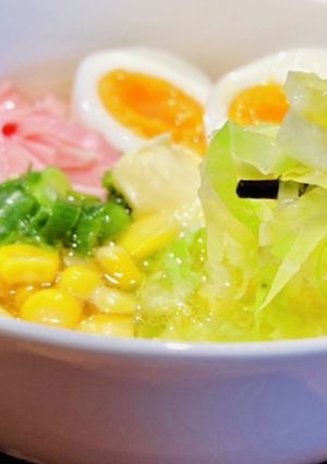塩バターラーメン風♡in春キャベツで麺♡-レシピのメイン写真