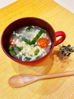 子供大好き♪具沢山ニラ玉スープ-レシピのメイン写真