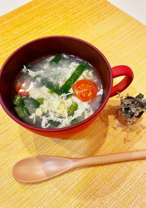子供大好き♪具沢山ニラ玉スープ-レシピのメイン写真