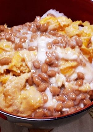 ひとりランチに☆スクランブル納豆ご飯-レシピのメイン写真