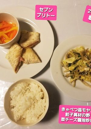 餃子の皮中身+@で野菜炒め♡-レシピのメイン写真