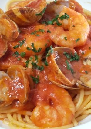えびとあさりのトマトクリームスパゲッティ-レシピのメイン写真