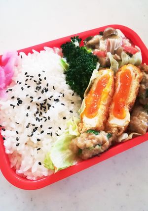 にらバーグ弁当高校生のお弁当4/12-レシピのメイン写真