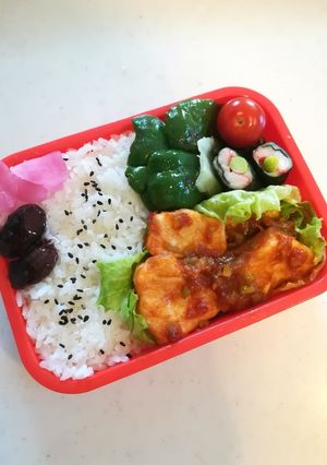 むね肉のチリソース高校生のお弁当5/12-レシピのメイン写真