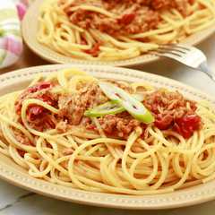 A picture of ねぎとツナのトンノスパゲッティ.