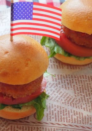 スパイシーミニハムカツバーガー-レシピのメイン写真