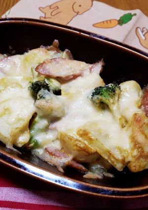 今夜はカレー？☆ポテトのカレーチーズ焼き-レシピのメイン写真