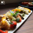 焼野菜に青パパイアグリーンカレーをのせて