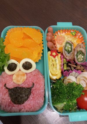 74キャラ弁　エルモ-レシピのメイン写真