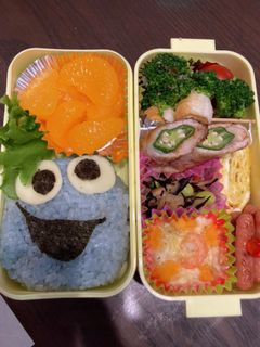 75キャラ弁 クッキーモンスター-レシピのメイン写真