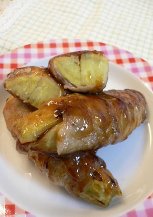 さつまいもの豚肉巻～しょうが焼き風～-レシピのメイン写真
