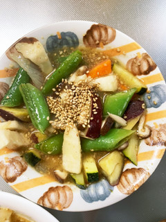 根菜ポン酢わさびごま油炒め味温野菜サラダ-レシピのメイン写真
