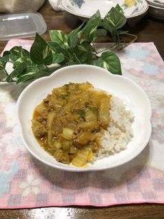 簡単♡白菜とひき肉のカレー-レシピのメイン写真