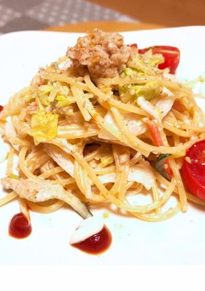 お野菜たっぷり〜ケチャマヨサラダスパ-レシピのメイン写真