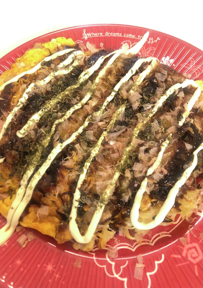 簡単/ダイエット☆粉ナシお好み焼き-レシピのメイン写真