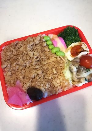 鶏そぼろ弁当-レシピのメイン写真