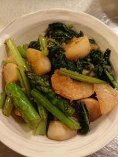 かぶら菜とアスパラガスのホットサラダ-レシピのメイン写真