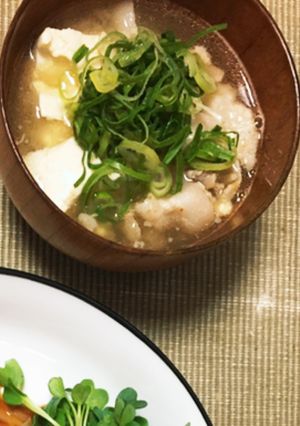 豆腐と豚肉の味噌汁-レシピのメイン写真