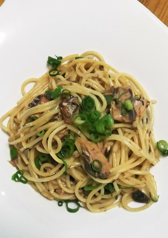 簡単さばの味噌煮で和風パスタ-レシピのメイン写真