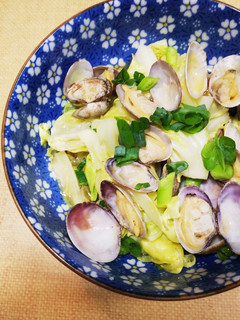 【レンチン】あさりとキャベツの中華風酒蒸-レシピのメイン写真