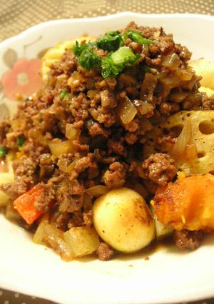 揚げ根菜のそぼろあんかけ-レシピのメイン写真