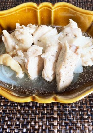 《ダイエット》鶏胸肉と玉ねぎ蒸し-レシピのメイン写真